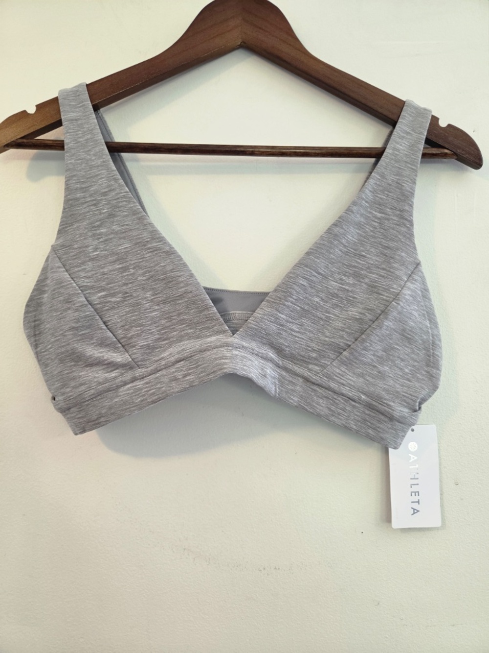 lululemon athletica Light Gray Heather V-Neck Crop Top
